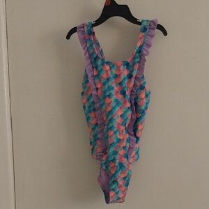 XOXO Kids Swim One Piece - Multicolor Mermaid Scales